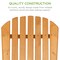 Best Choice Products Folding Adirondack Chair Outdoor, Wooden Accent Lounge Furniture w/ 350lb Capacity